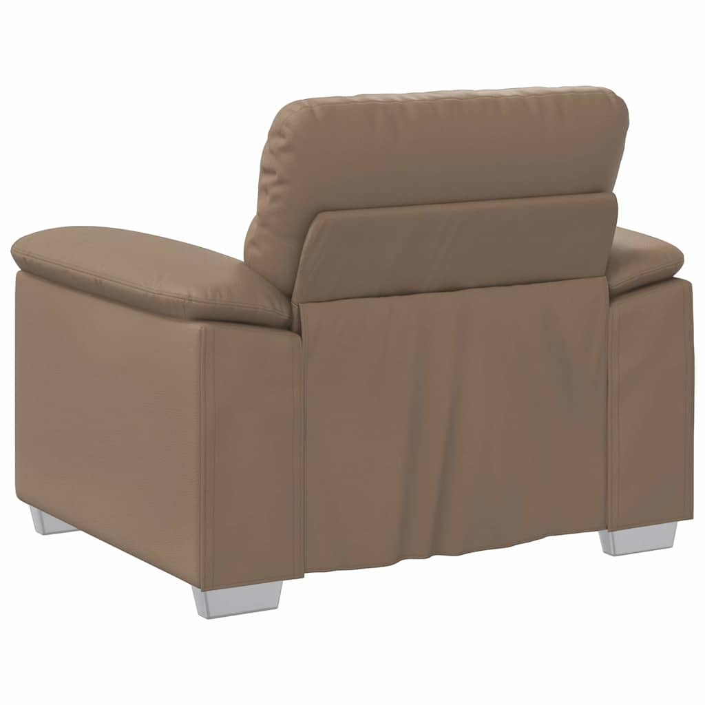 Fauteuil noir et marron 60 cm en similicuir – Design élégant et confort optimal