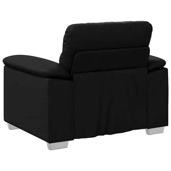 Fauteuil noir et marron 60 cm en similicuir – Design élégant et confort optimal