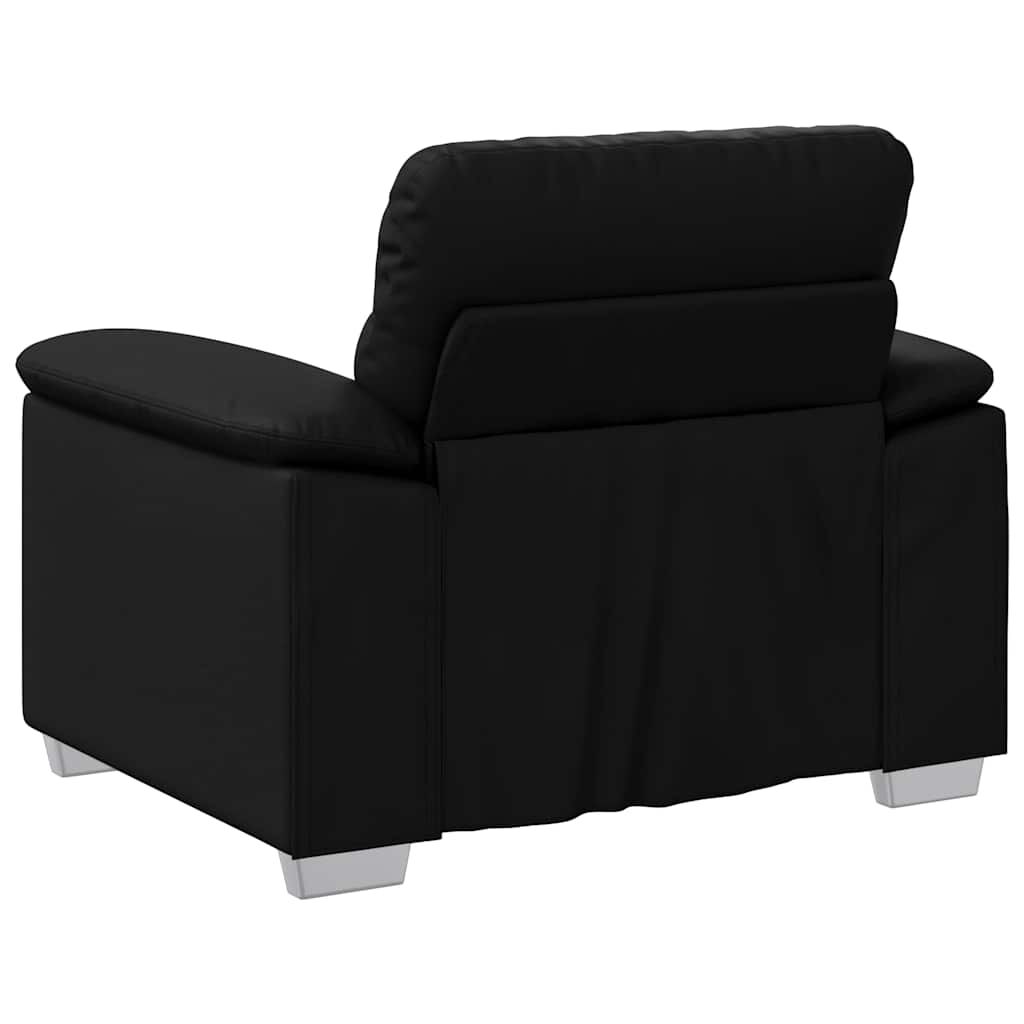 Fauteuil noir et marron 60 cm en similicuir – Design élégant et confort optimal