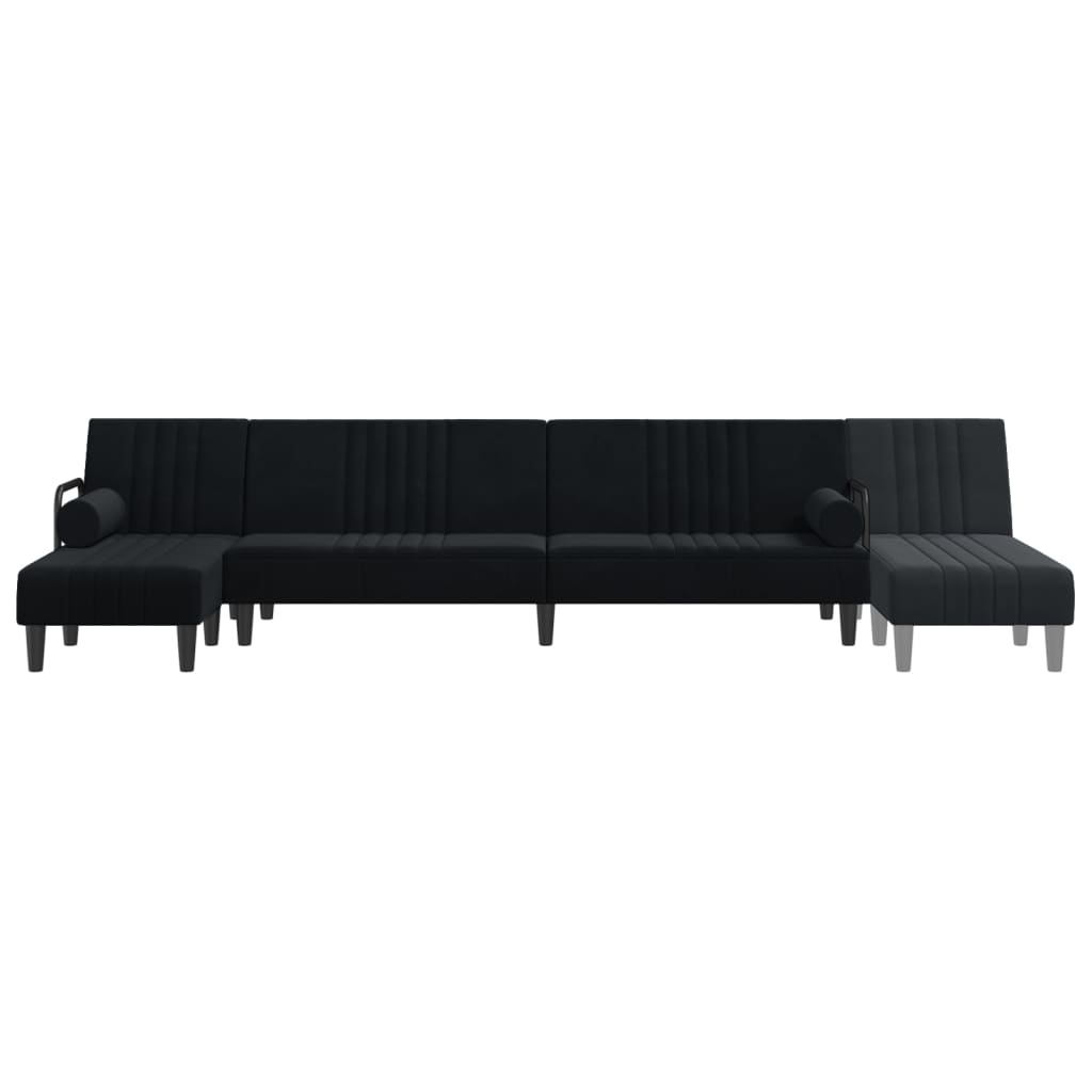 Canapé-Lit en Forme de L – Velours Doux & Polyvalent