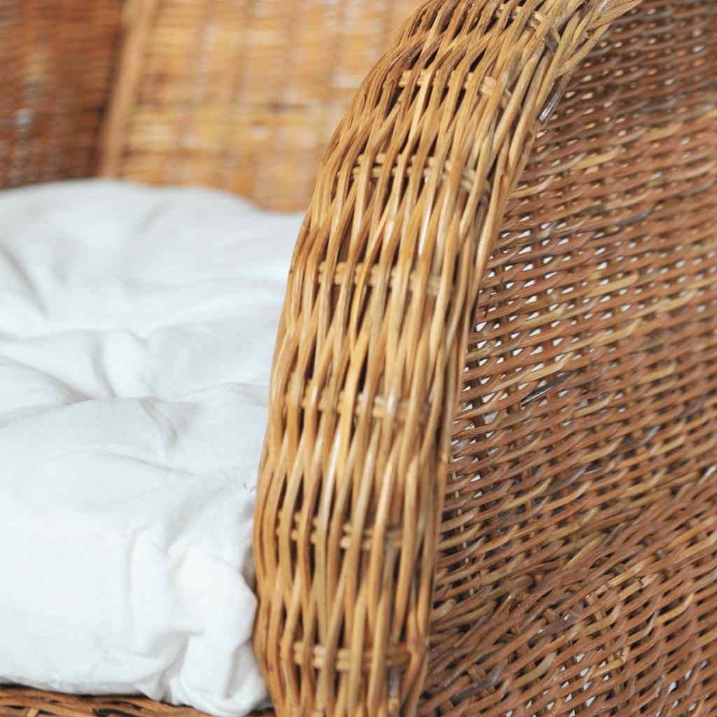 Canapé 1 place et 2 places en rotin & lin – Plusieurs coloris disponibles