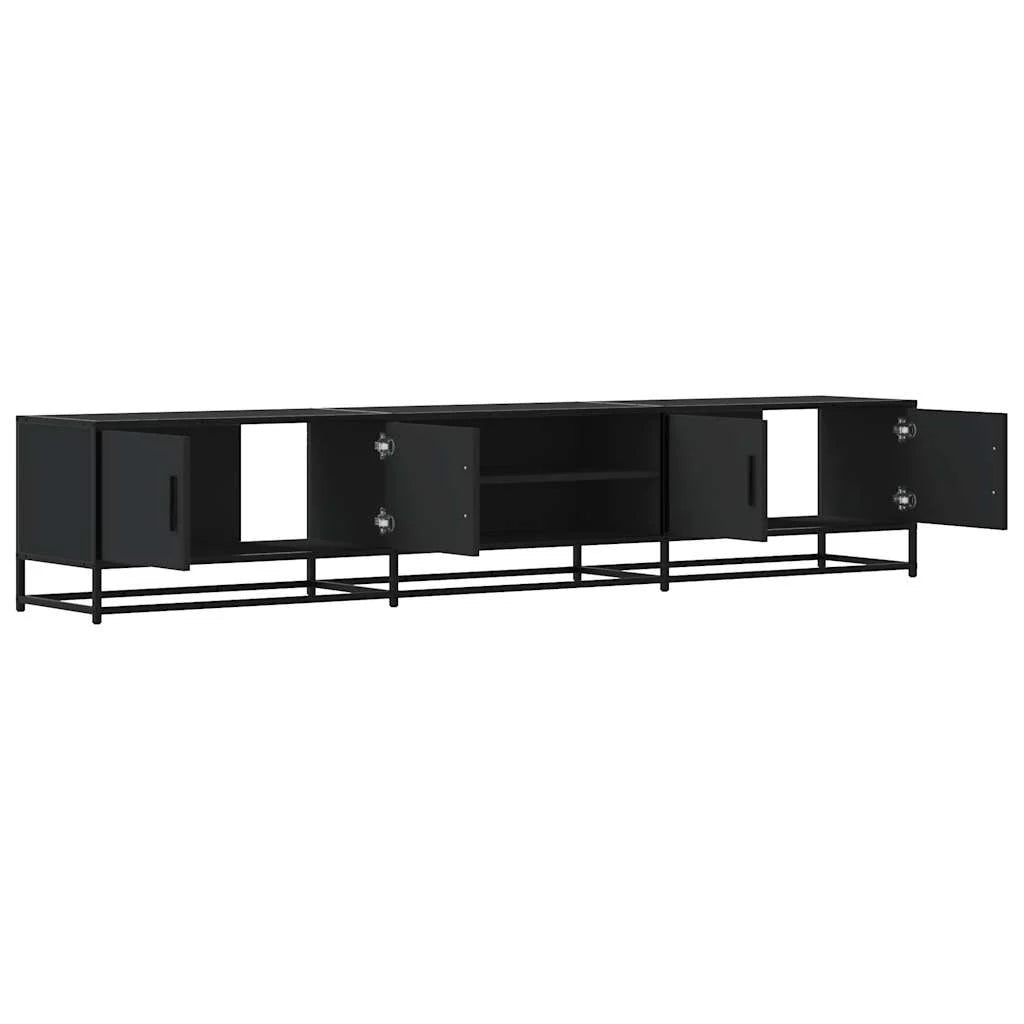 Meuble TV Industriel 180 cm – Bois & Métal – Grand Espace de Rangement