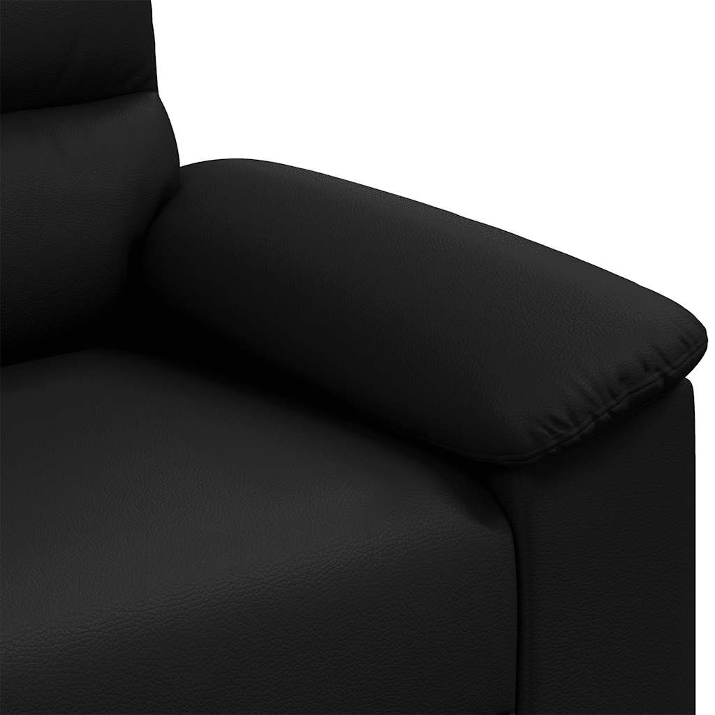 Fauteuil noir et marron 60 cm en similicuir – Design élégant et confort optimal