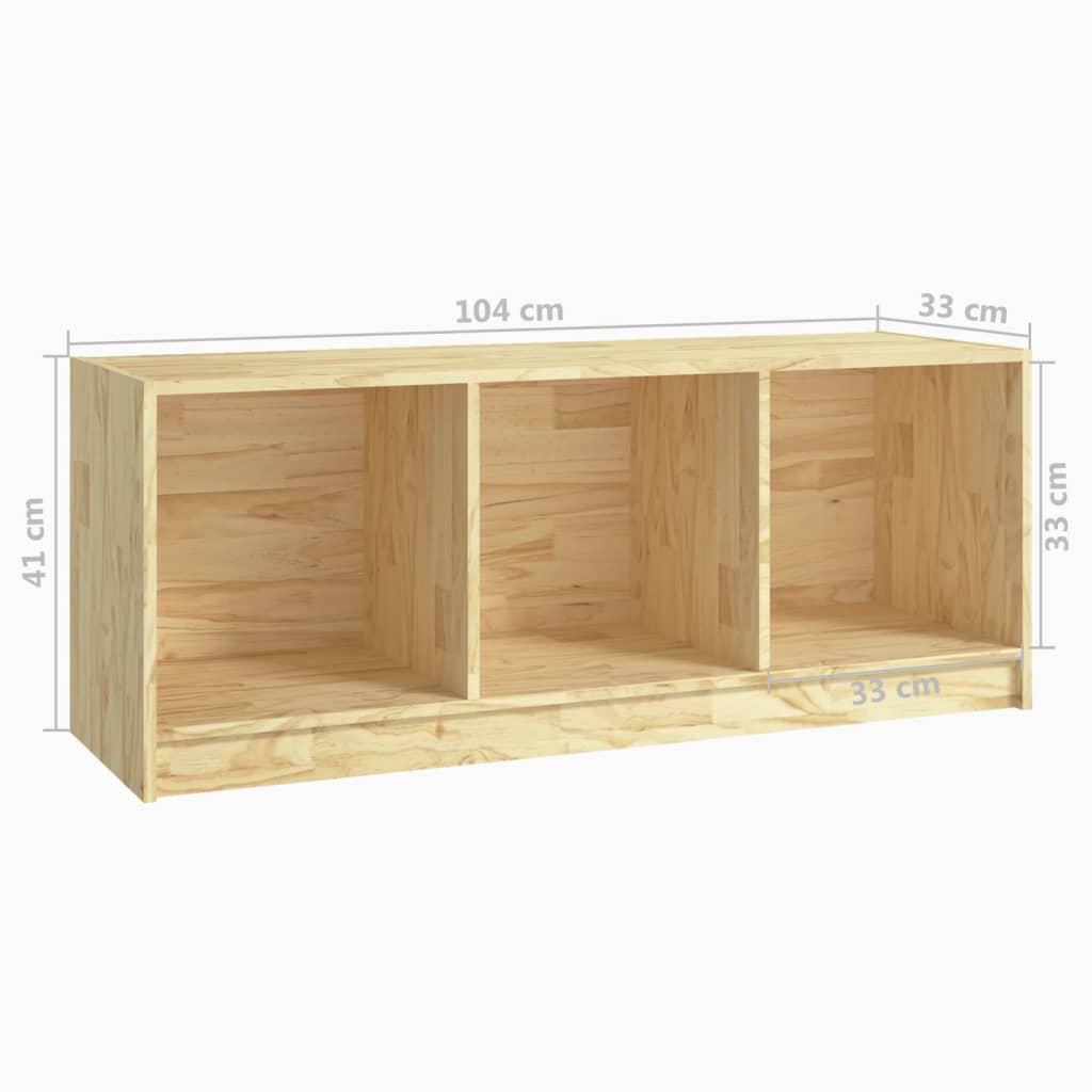 Meuble TV en Bois Massif – 104 cm – Élégance & Rangement Pratique