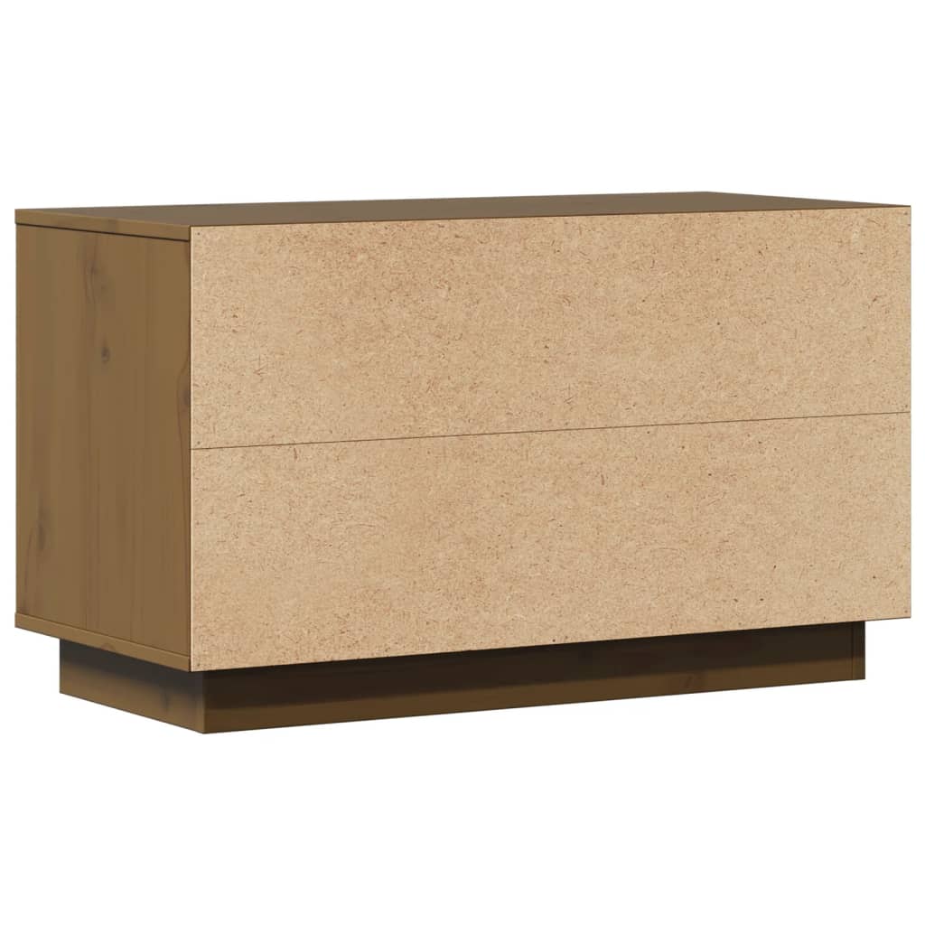 Meuble TV en Bois Massif 74x35x44 cm – Design Épuré et Naturel