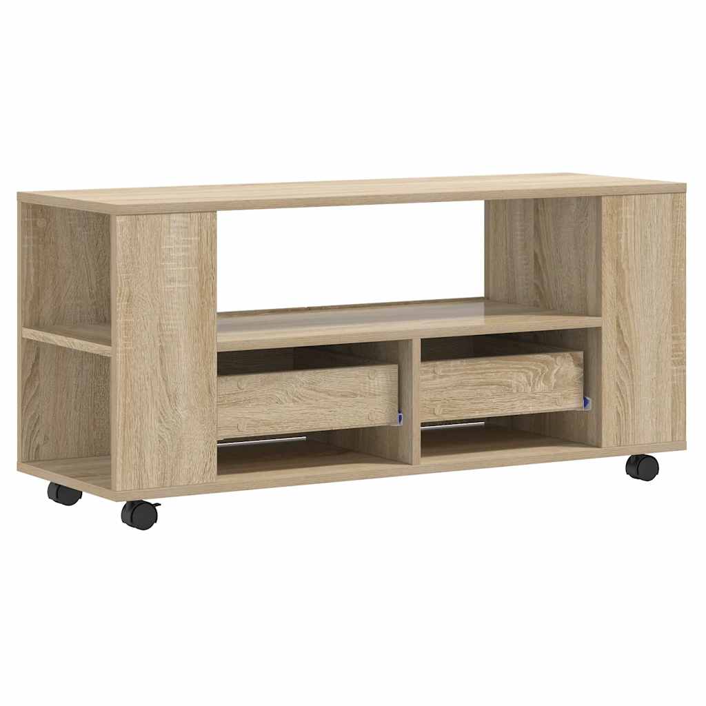 Meuble TV avec Roulettes – 102x34,5x43 cm – Finition Magnifique