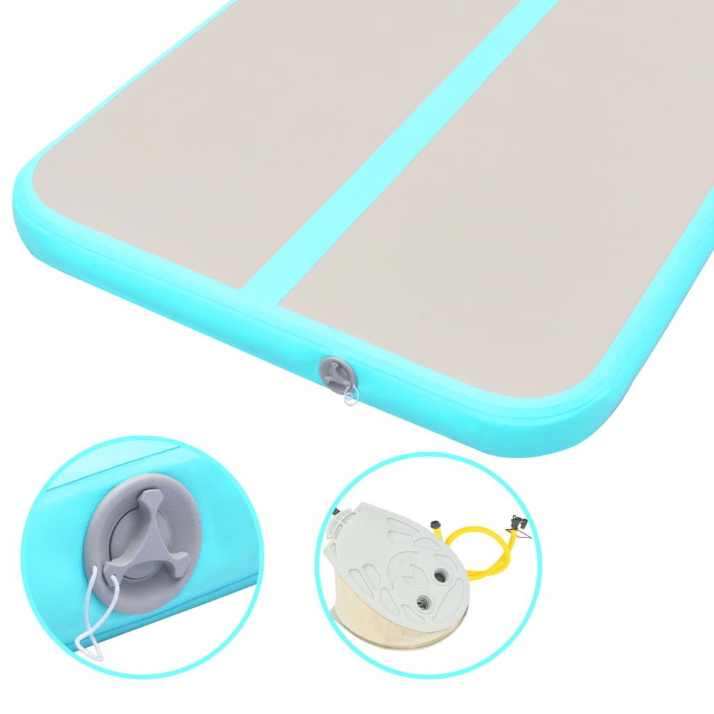 Tapis Gonflable de Gymnastique avec Pompe – PVC Haute Densité