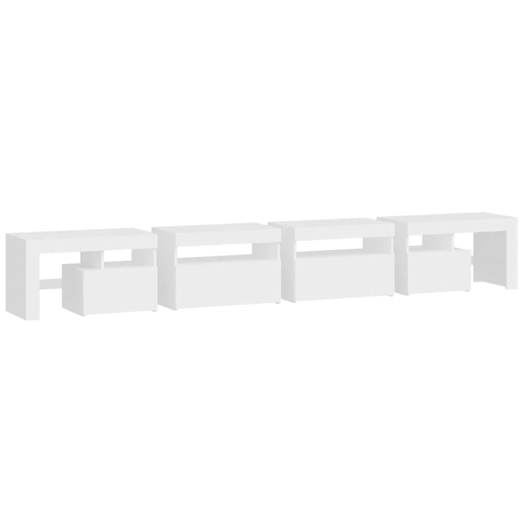 Meuble TV Moderne avec LED RVB – Finition Gris Béton