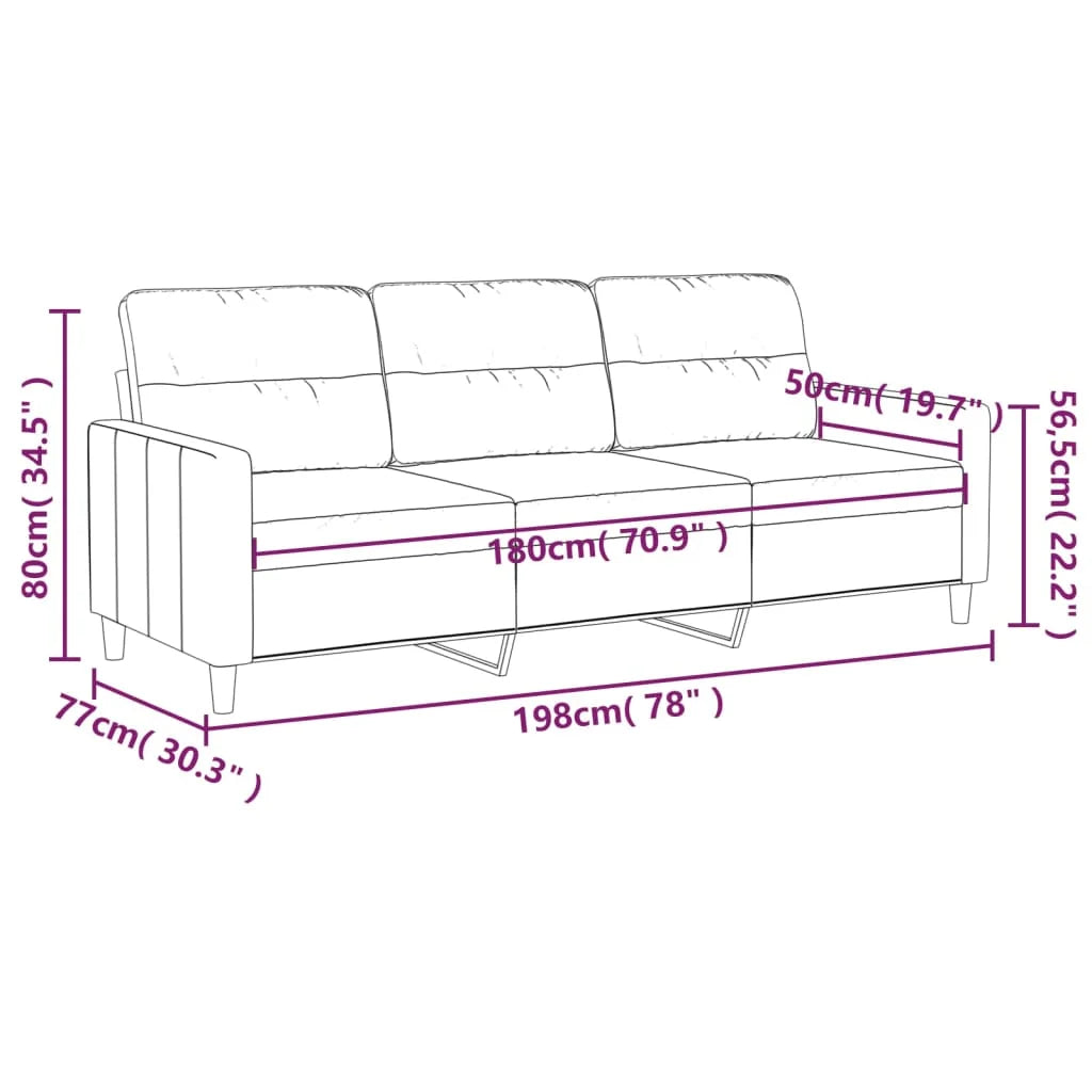 Canapé en tissu – Disponible de 60 à 180 cm