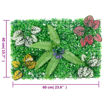 Green Wall Artificial Plant Fence 6 Pieces - Green 40x60 cm