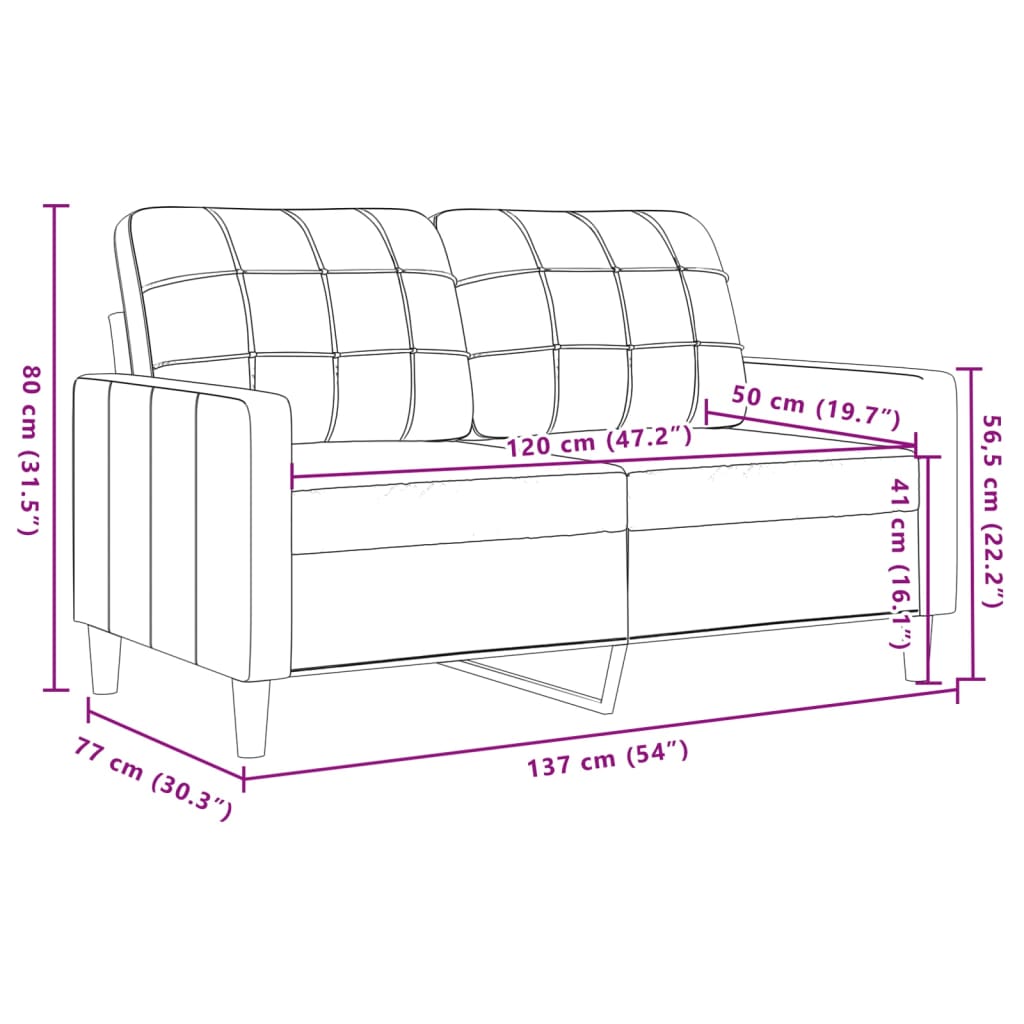 Canapé en Velours – Élégance et Confort Absolu, de 60 cm à 210 cm