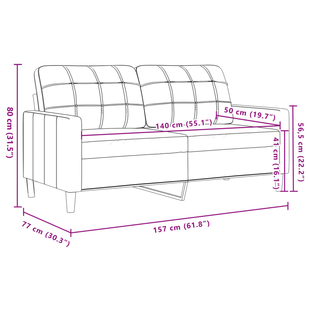 Canapé en Velours – Élégance et Confort Absolu, de 60 cm à 210 cm
