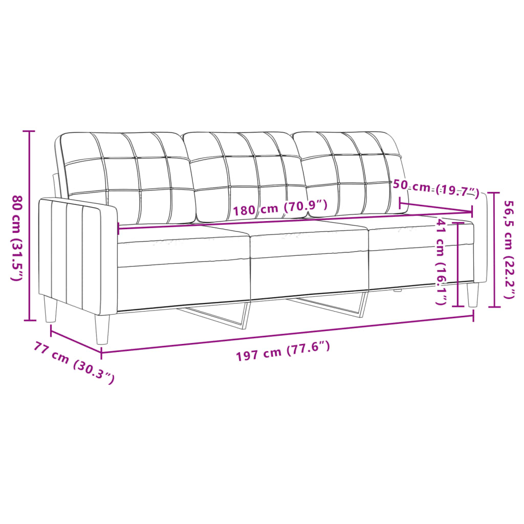 Canapé en Velours – Élégance et Confort Absolu, de 60 cm à 210 cm