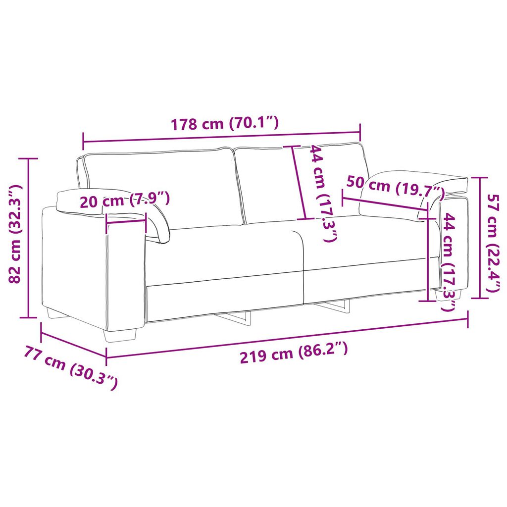 Canapé & Fauteuil Moderne en multicolore – Disponible en 1, 2 ou 3 places