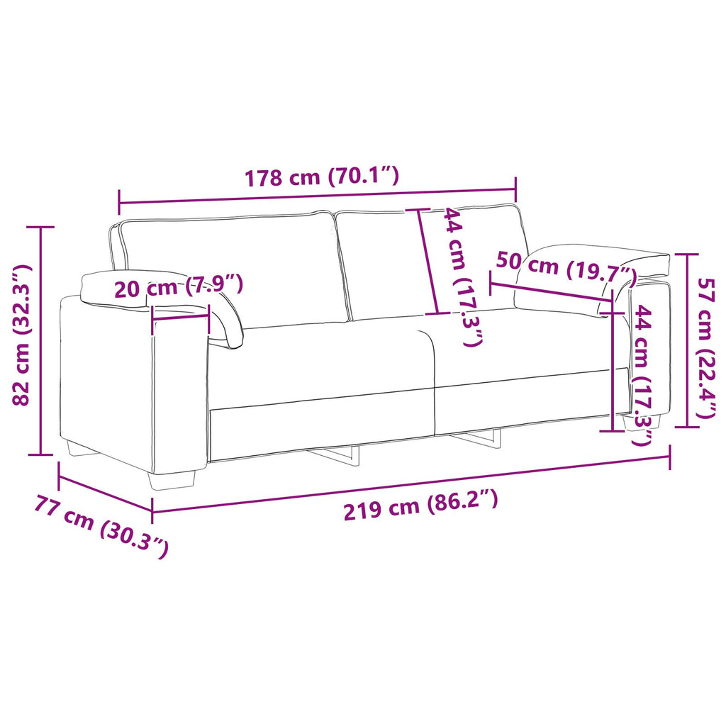 Canapé & Fauteuil Moderne en multicolore – Disponible en 1, 2 ou 3 places