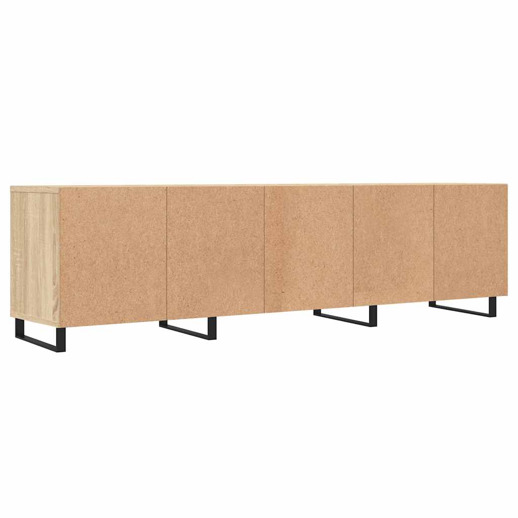 Meuble TV – 150x30x44,5 cm – 6 Compartiments, Pieds en Fer