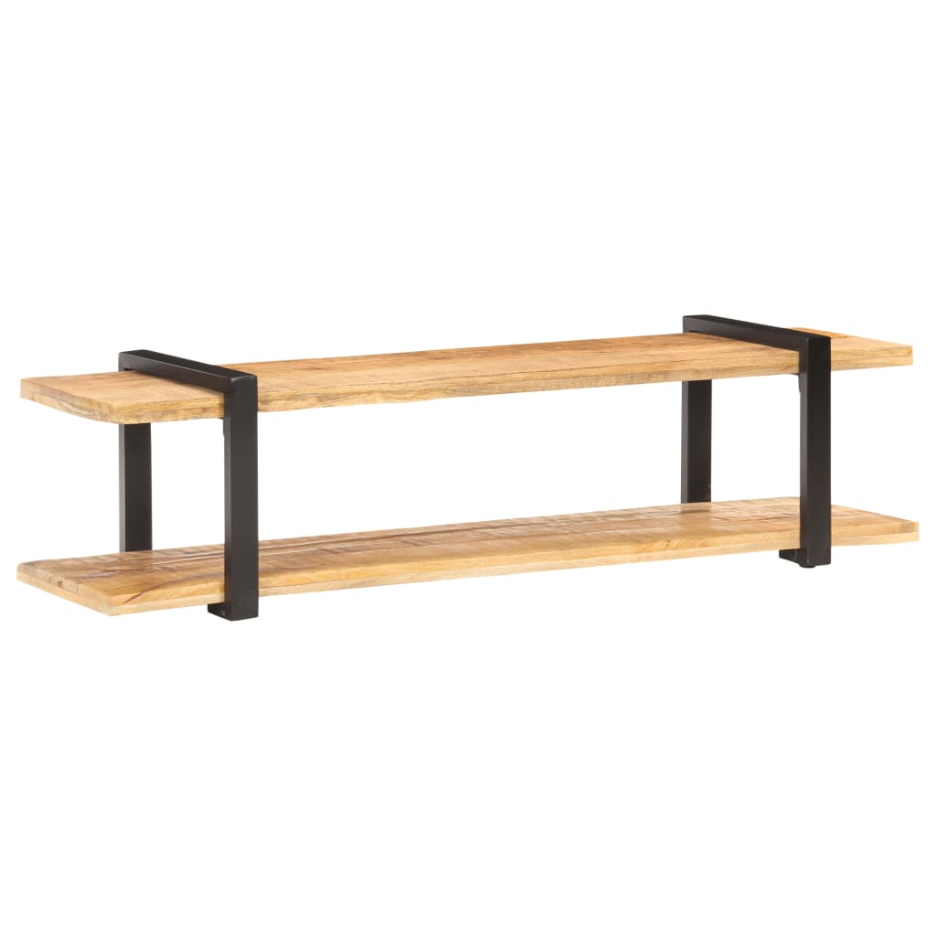 Meuble TV Industriel en Bois Massif de Manguier – 160x40x40 cm