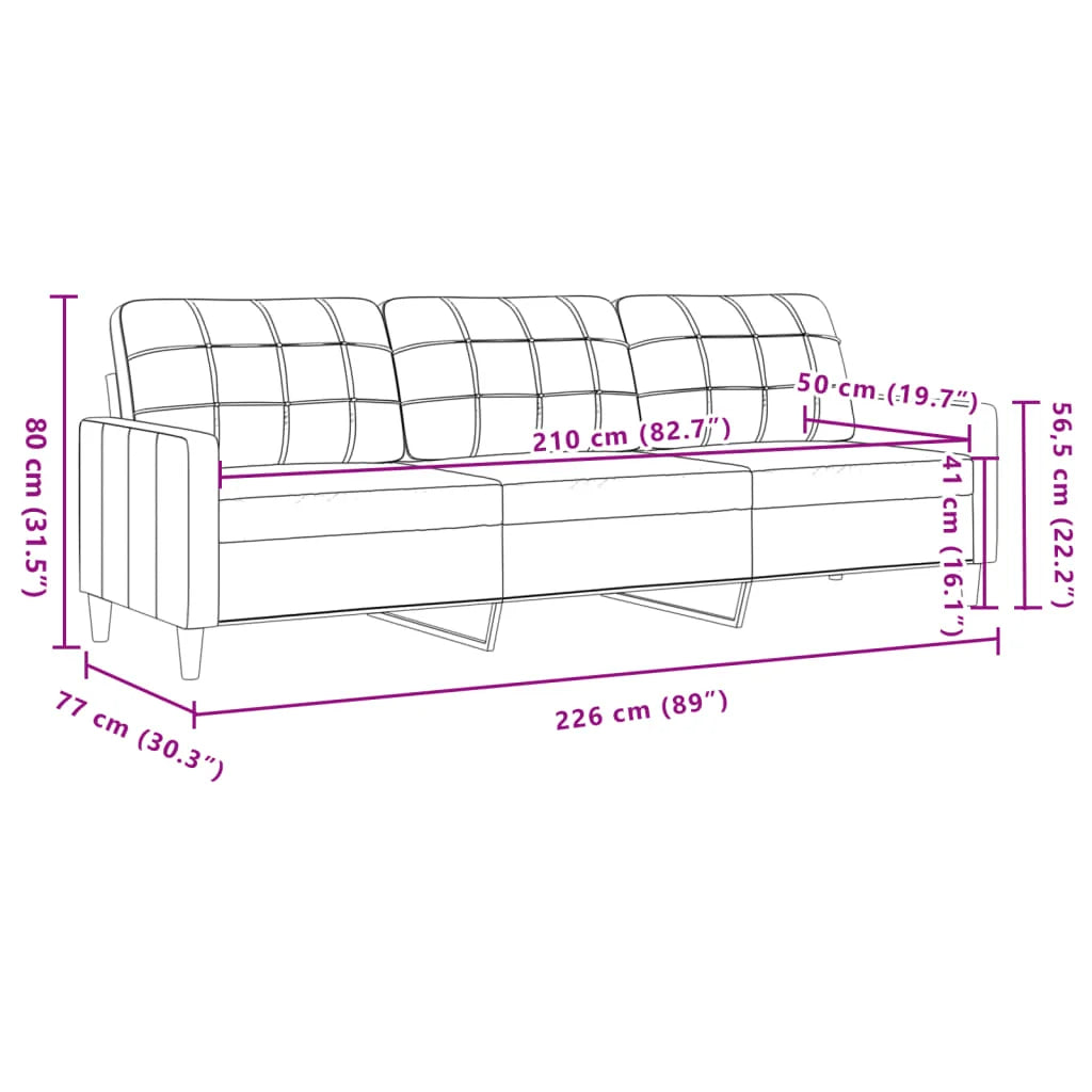 Ensemble de Canapés 3 Pièces en Tissu – Élégance et Confort Haut de Gamme