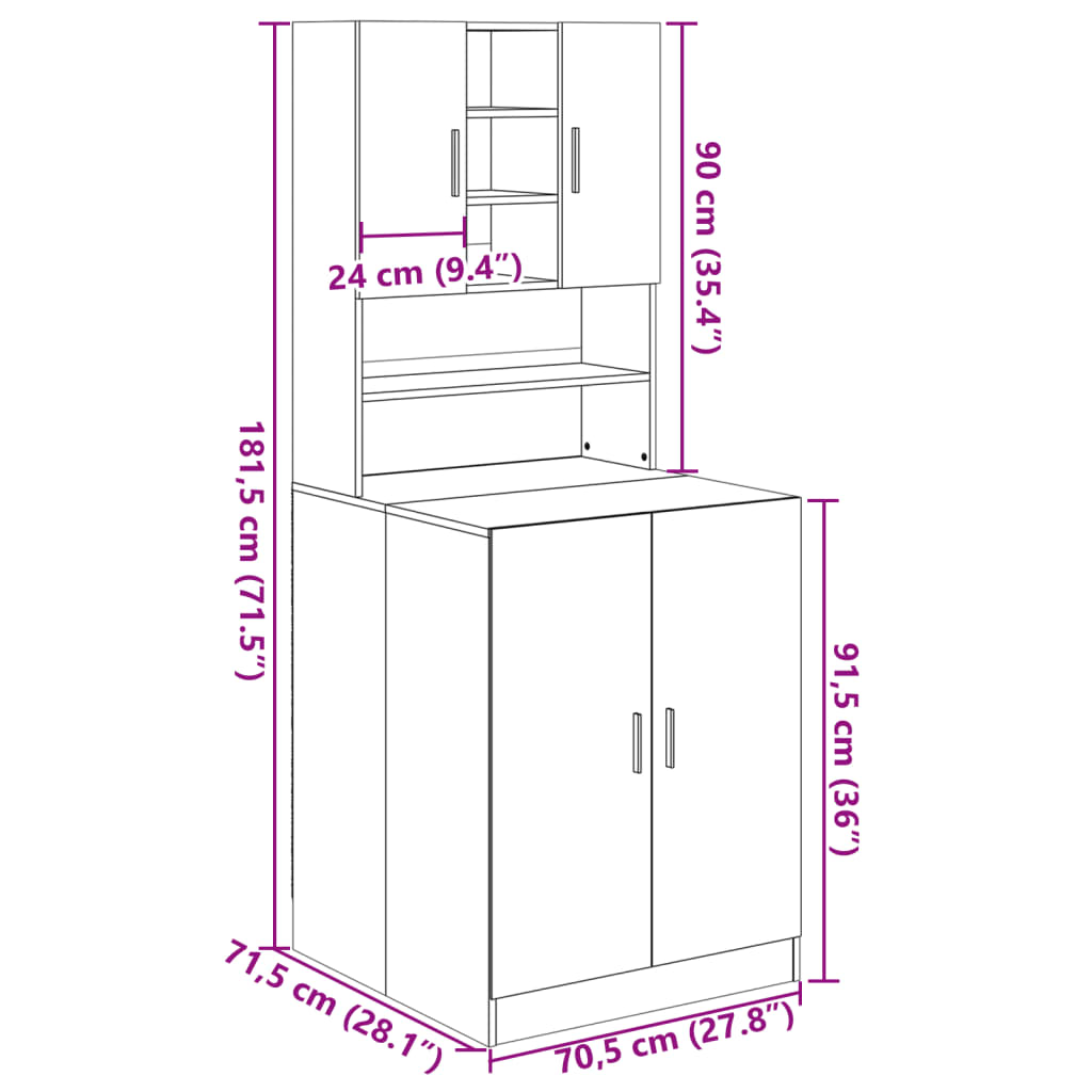Meuble pour Machine à Laver avec Rangement