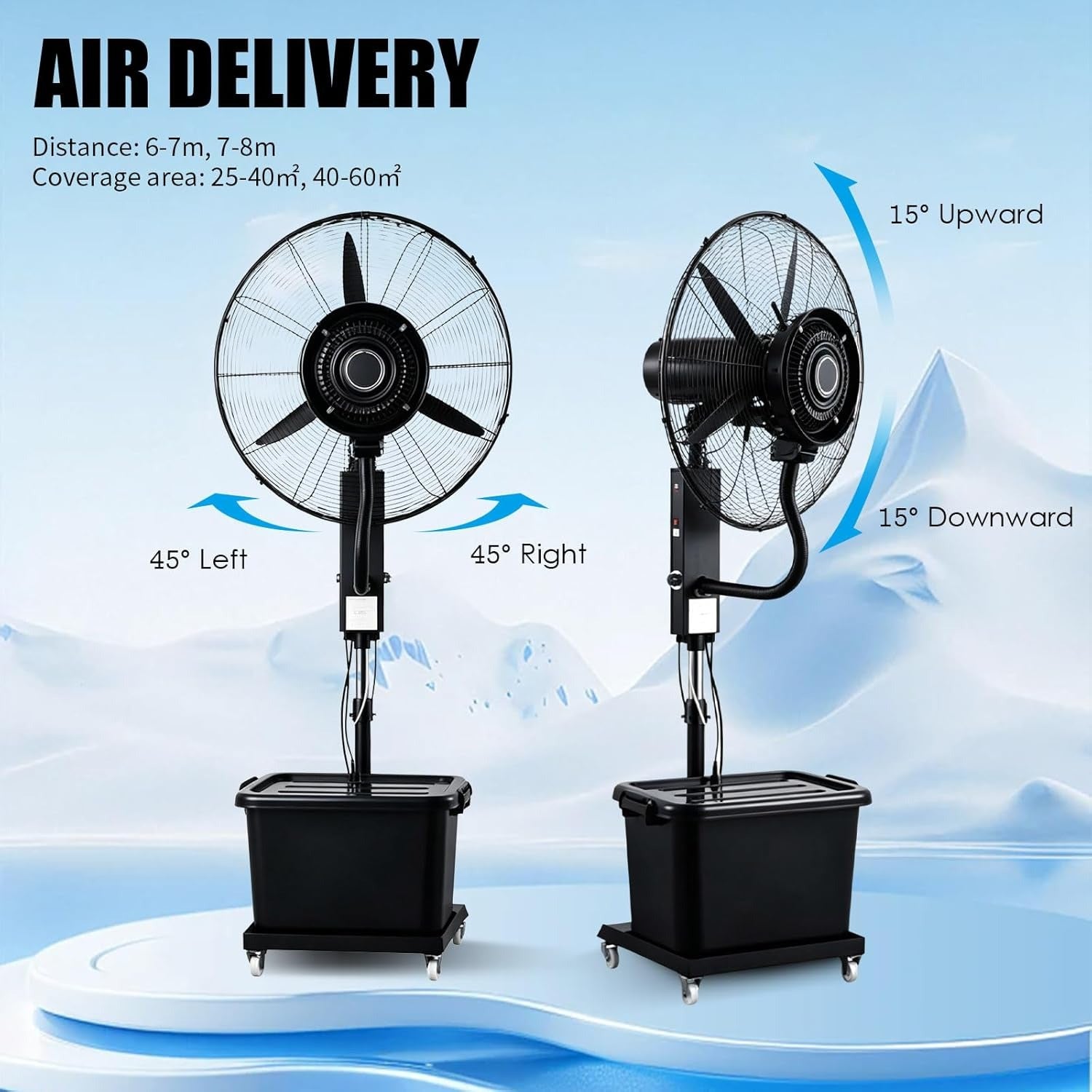 Ventilateur brumisateur extérieur 42 L