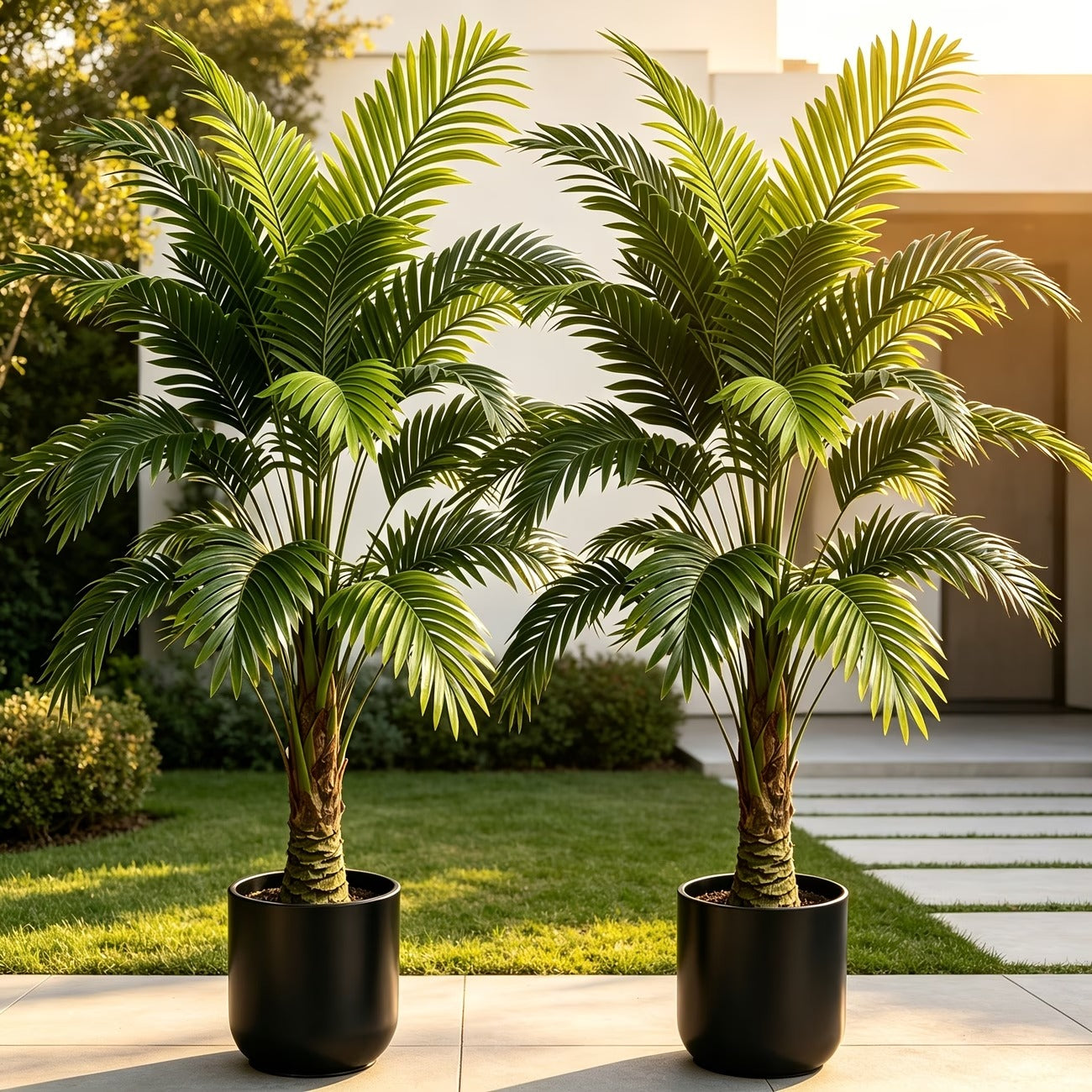 Lot de 2 grands arbustes artificiels pour extérieur