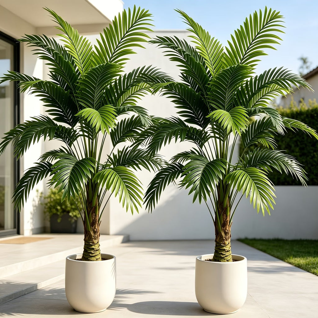 Lot de 2 grands arbustes artificiels pour extérieur