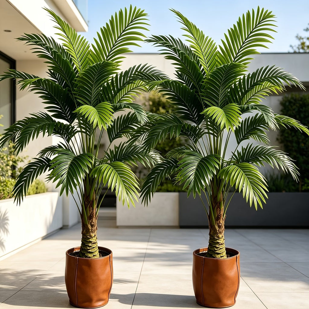 Lot de 2 grands arbustes artificiels pour extérieur