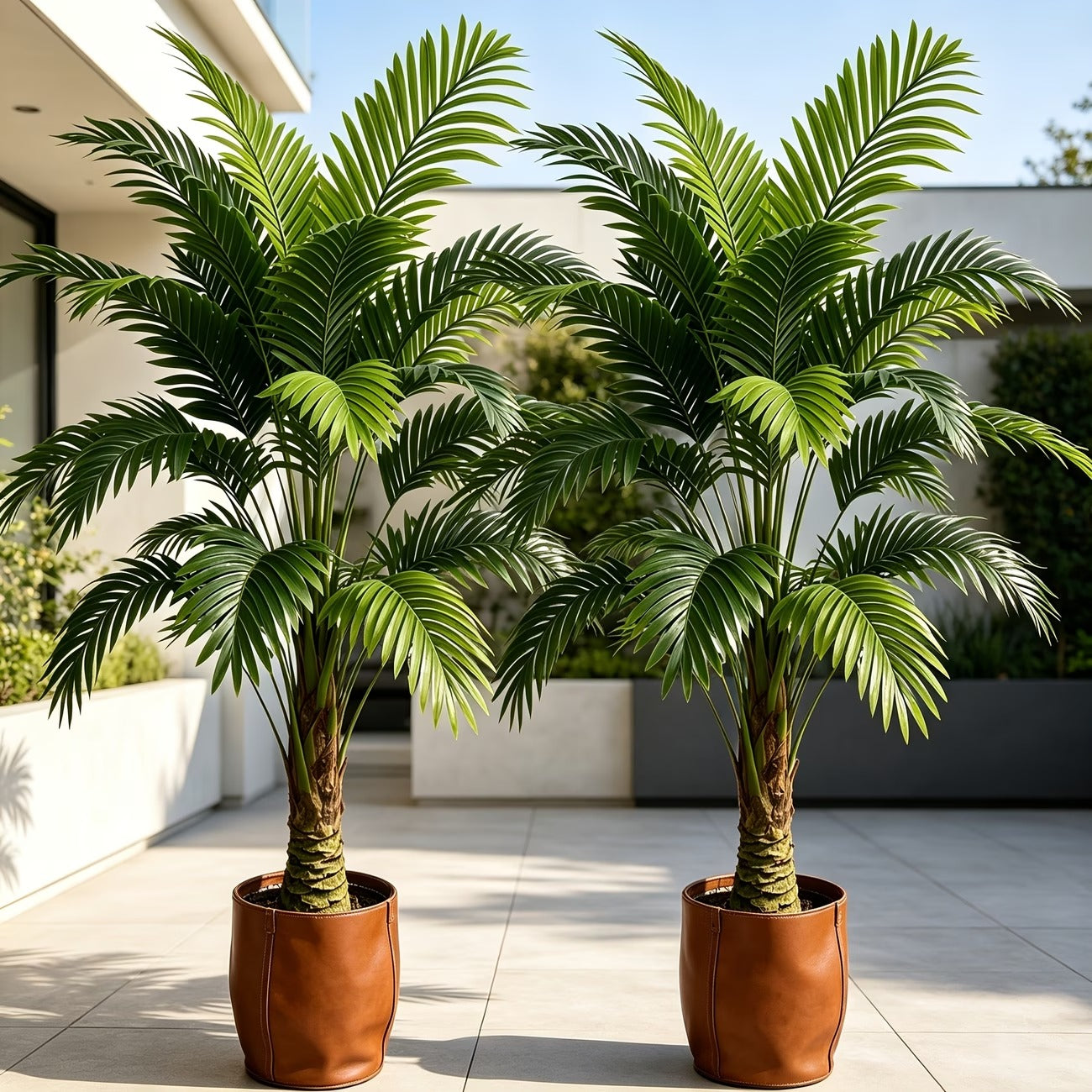 Lot de 2 grands arbustes artificiels pour extérieur