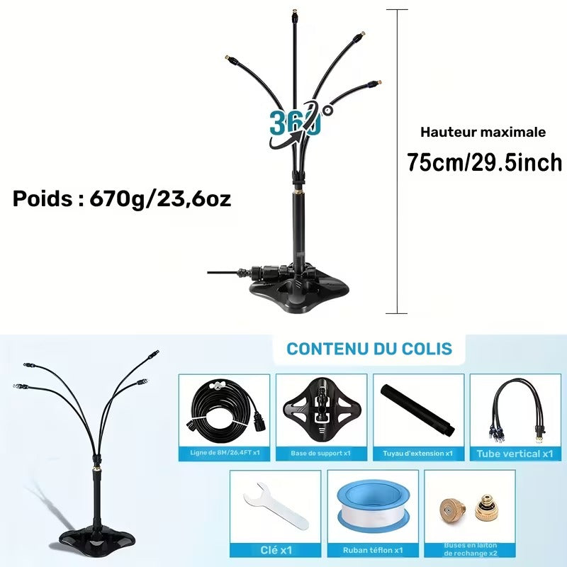 Brumisateur extérieur portable sur pied