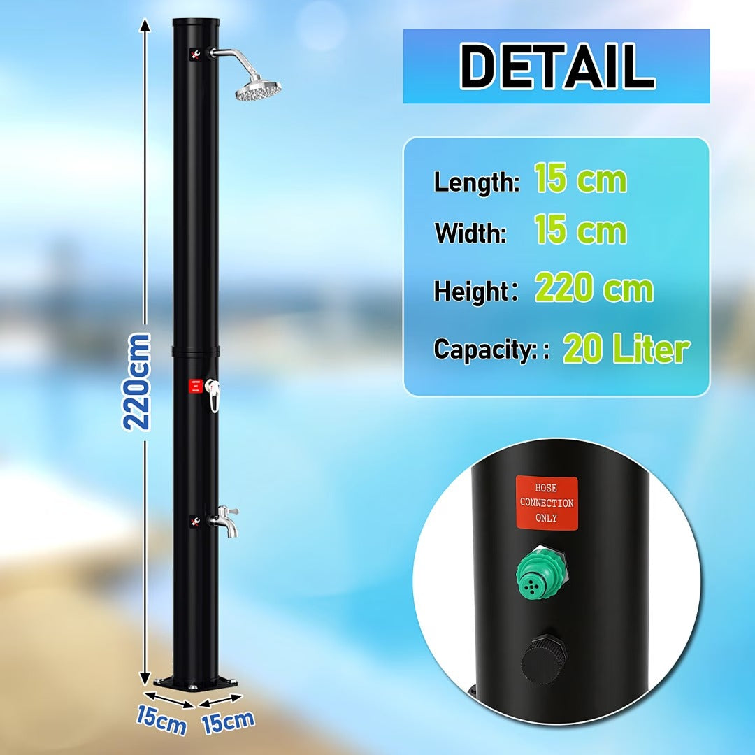 Douche solaire extérieure pour jardin et piscine