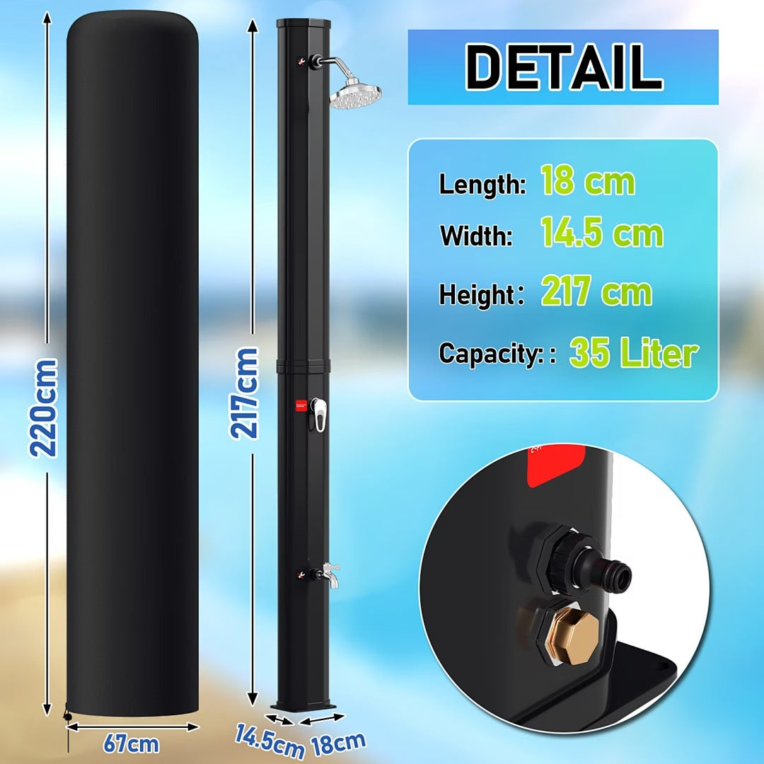 Douche solaire extérieure pour jardin et piscine