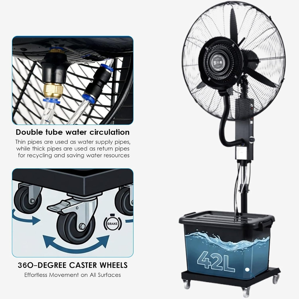 Ventilateur brumisateur extérieur 42 L