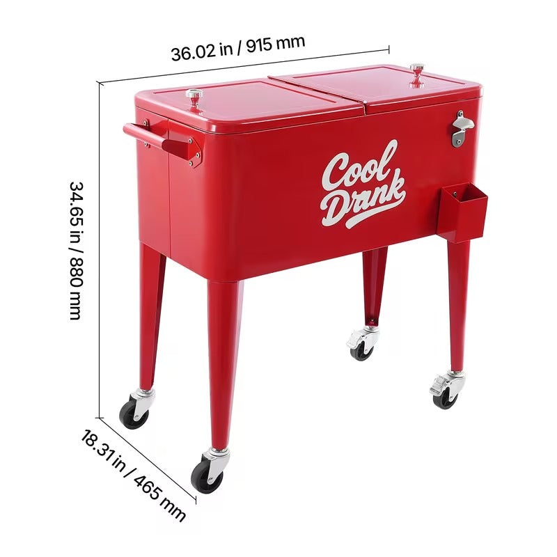 Glacière à roulettes VEVOR 75 L