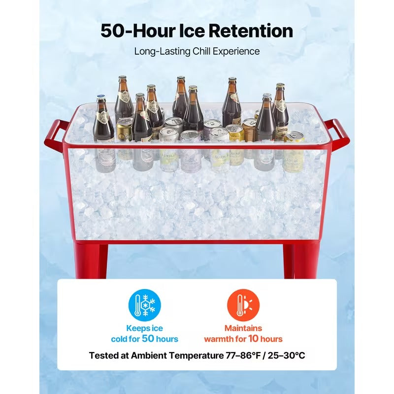 Glacière à roulettes VEVOR de 75 litres