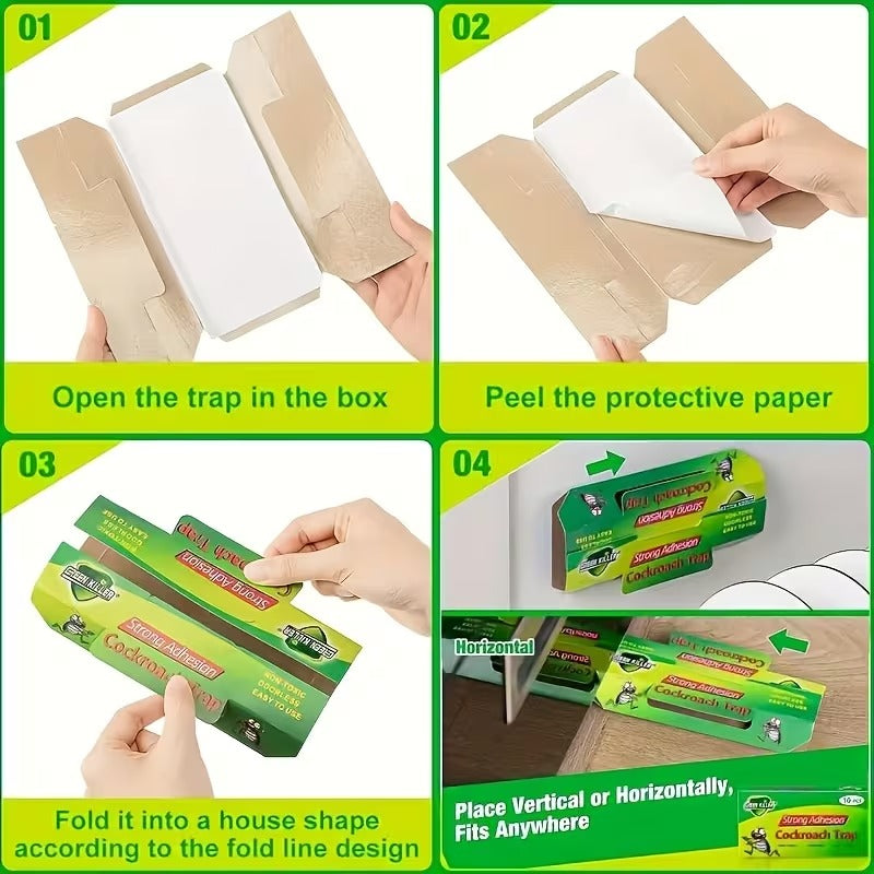 Lot de 10 pièges ultra attractif anti-insecte adhésifs