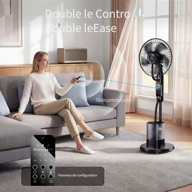 Ventilateur brumisateur sur pied 4 L