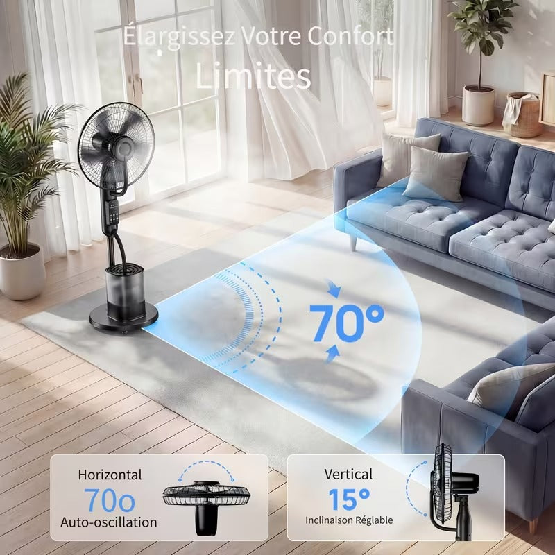 Ventilateur brumisateur sur pied 4 L