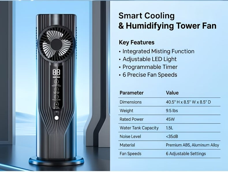 Ventilateur de bureau USB 6 vitesses