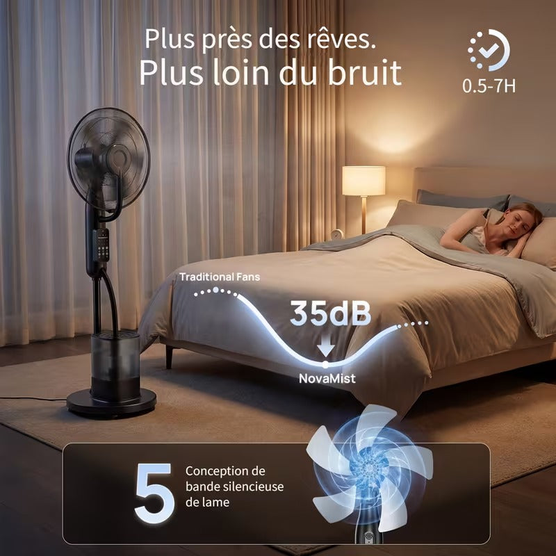Ventilateur brumisateur sur pied 4 L