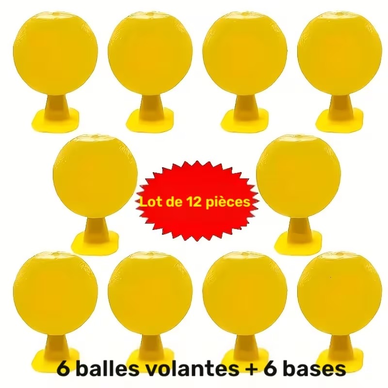 Lot de 12 balles attrape-mouches adhésives