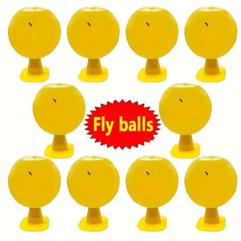 Lot de 12 balles attrape-mouches adhésives