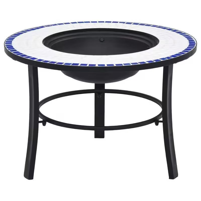 Brasero pliable mosaïque bleu 68 cm