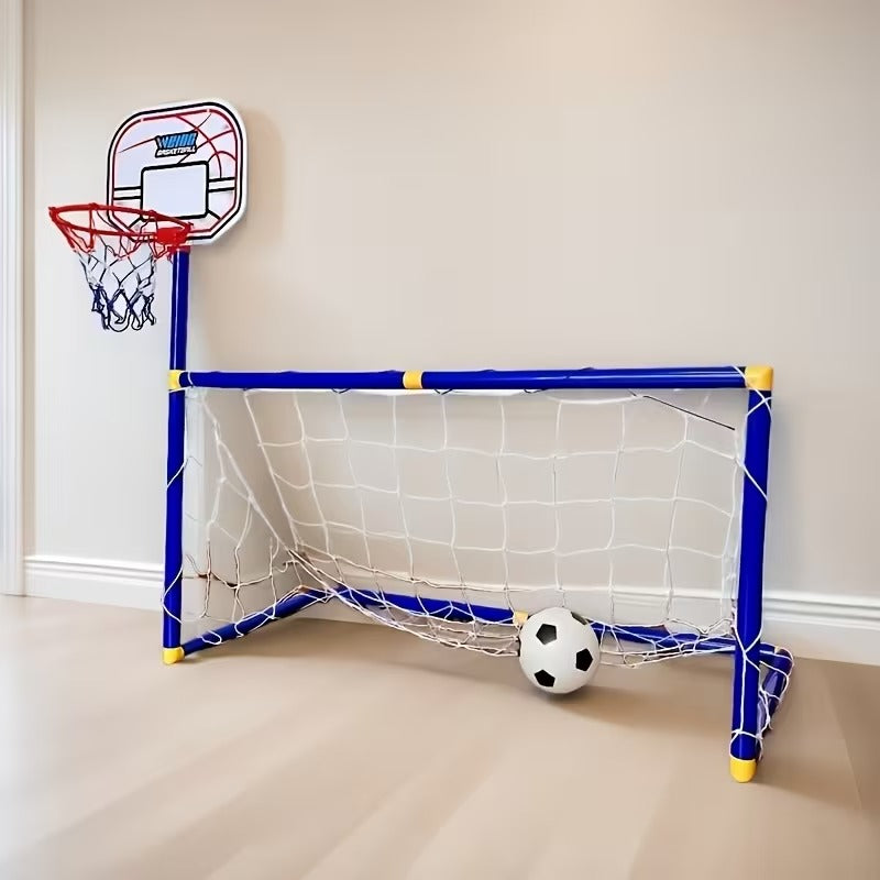 Jeu basket et foot 2-en-1 pour enfant