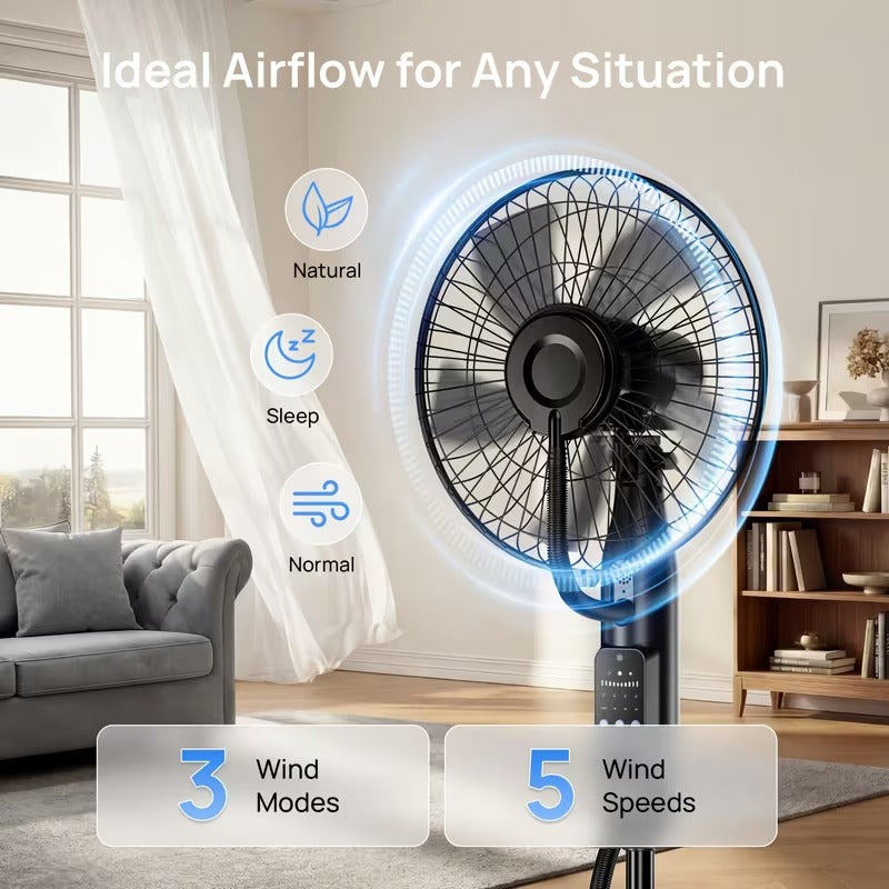 Ventilateur brumisateur sur pied 4 L