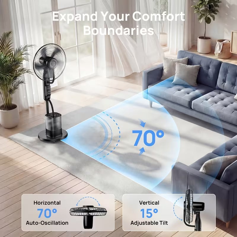 Ventilateur brumisateur sur pied 4 L