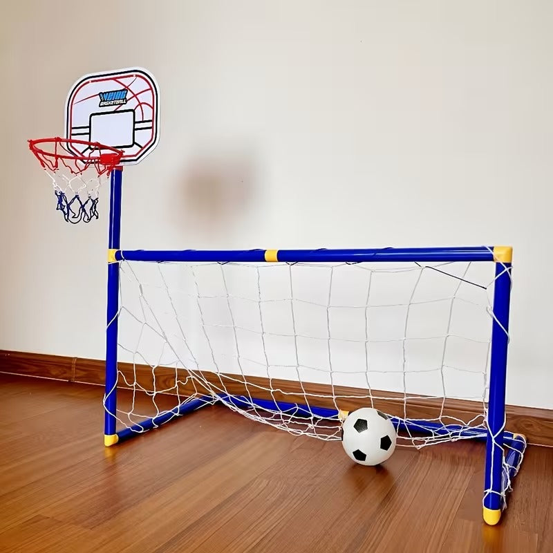 Jeu basket et foot 2-en-1 pour enfant