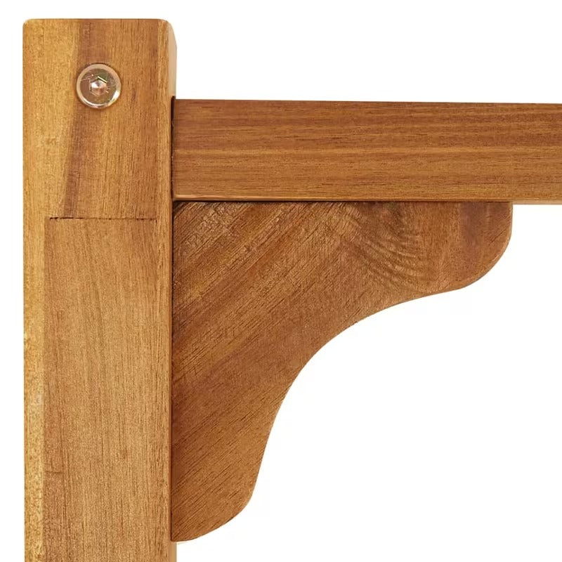 Bain de soleil double en bois avec rideaux