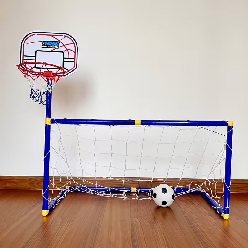 Jeu basket et foot 2-en-1 pour enfant