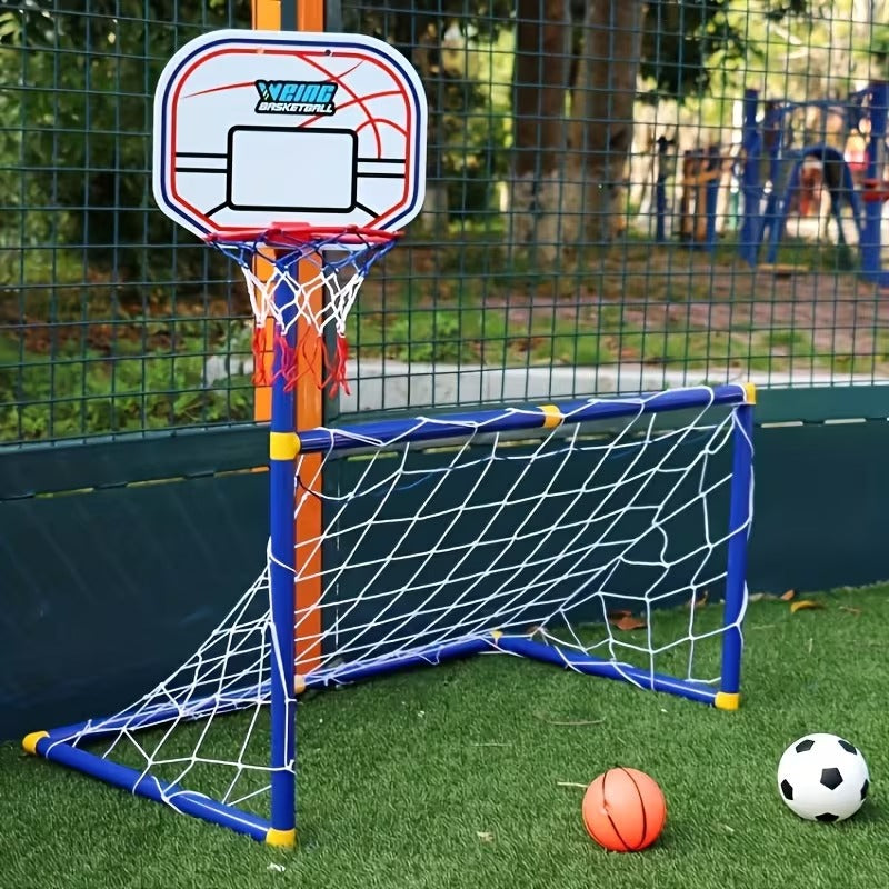 Jeu basket et foot 2-en-1 pour enfant