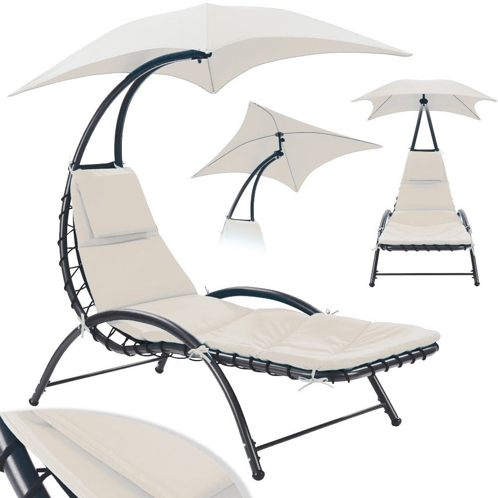 Fauteuil suspendu avec parasol et coussin